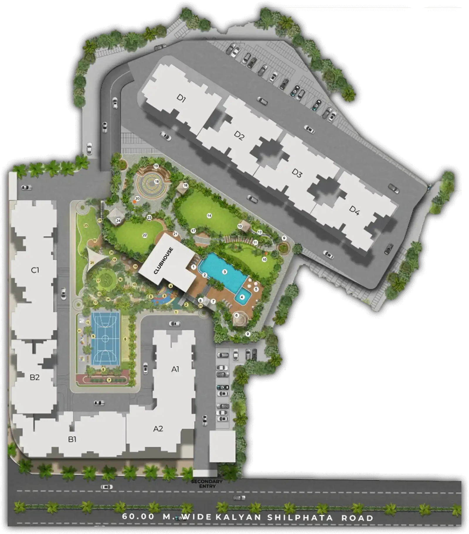 The master plan of Provident Palm Vista, Shilphata Junction, artist's impression