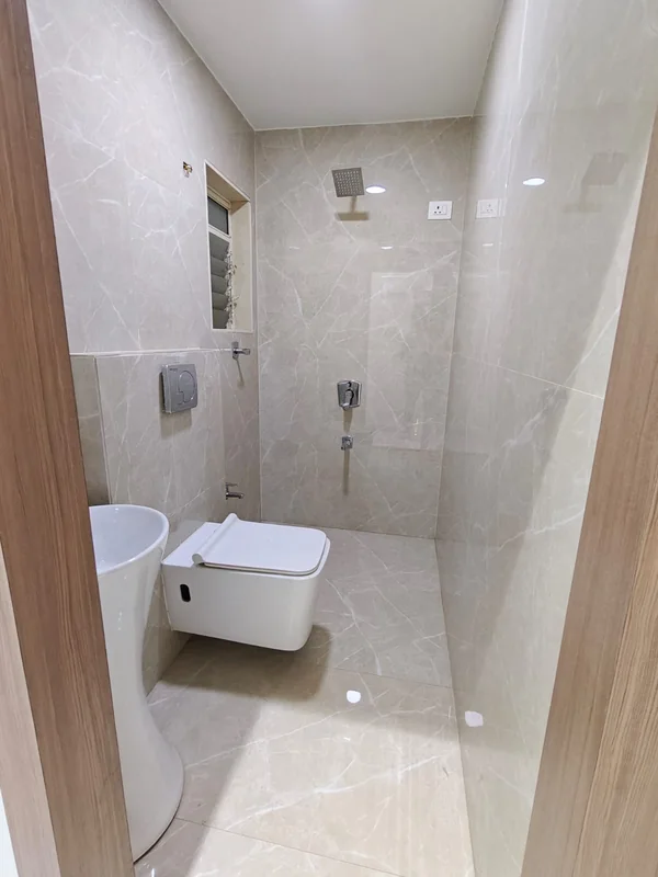 The bathroom in the show home at Provident Palm Vista