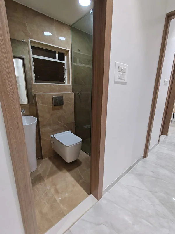The bathroom vanity in the show home at Provident Palm Vista