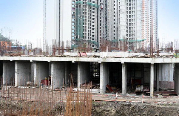 Tower D1 in July 2025 at Provident Palm Vista, Shilphata