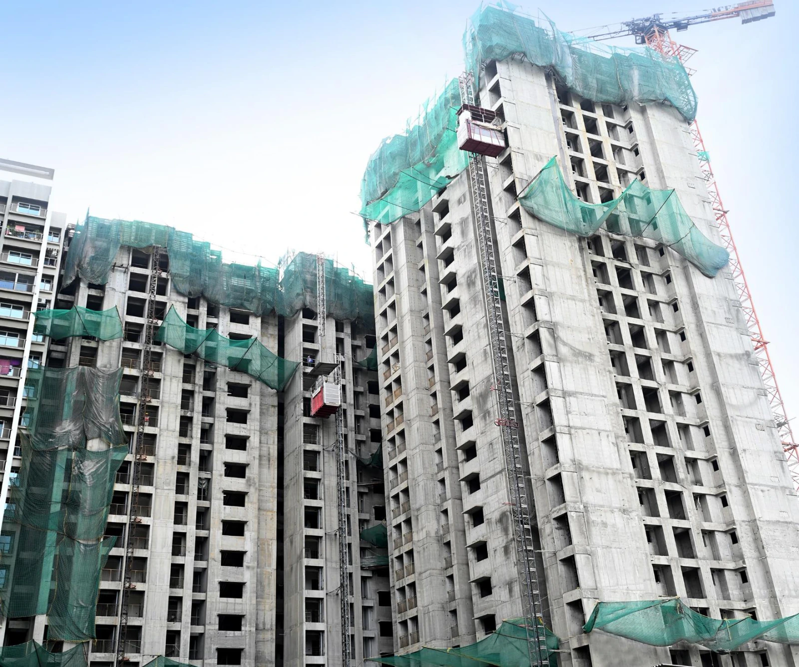 Provident Palm Vista under construction in July 2025, seen across the site